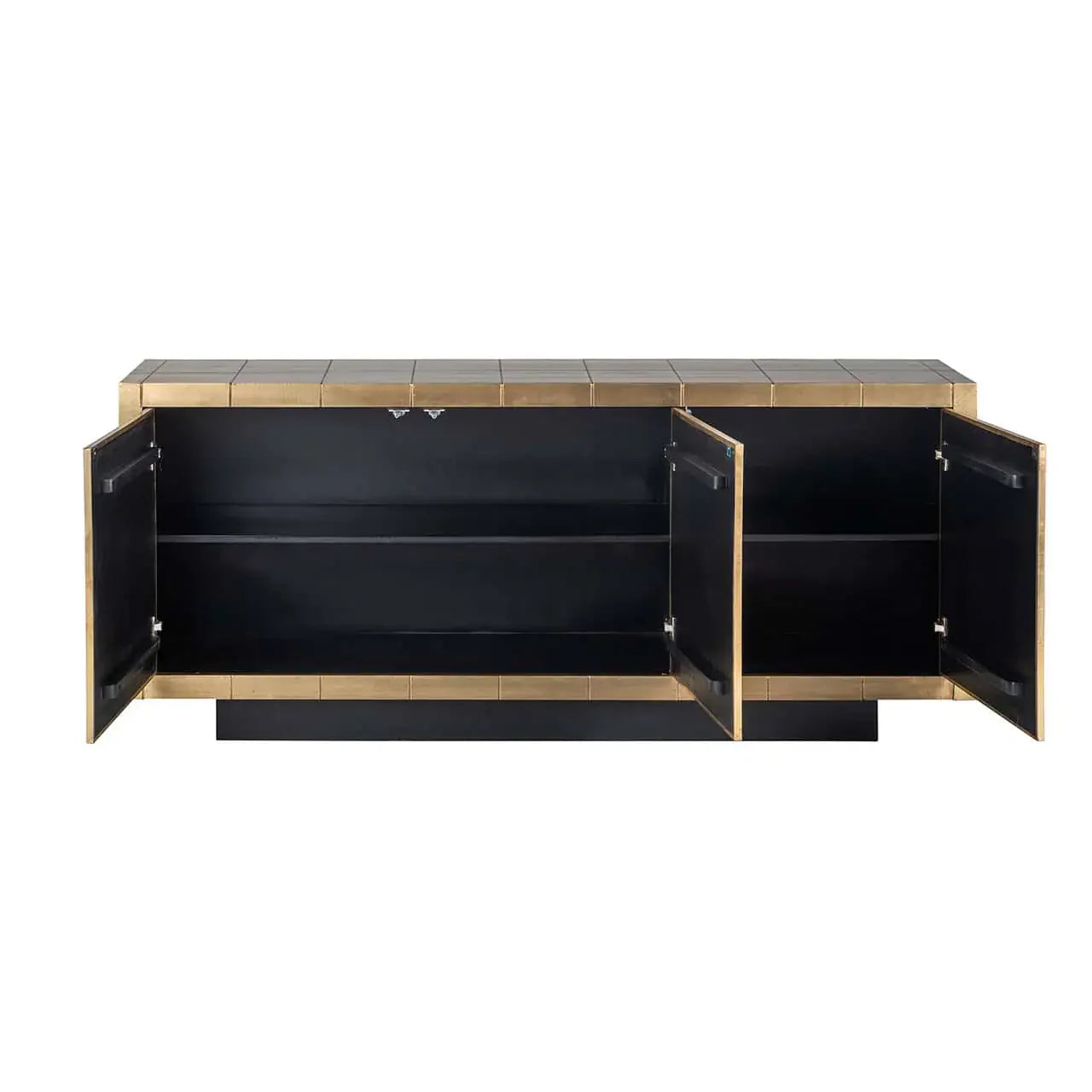 Kumode Collada 3-durvju Richmond Interiors 77/180/45 cm birstēts zelts - N1 Home