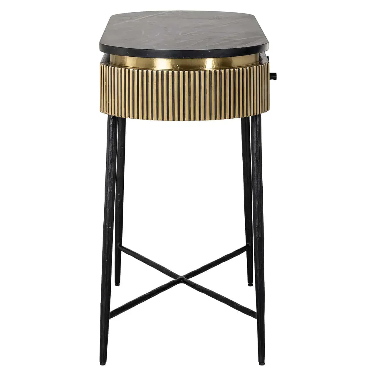 Console Ironville 2-drawers Richmond Interiors 76/100/40 cm zelts - N1 Home
