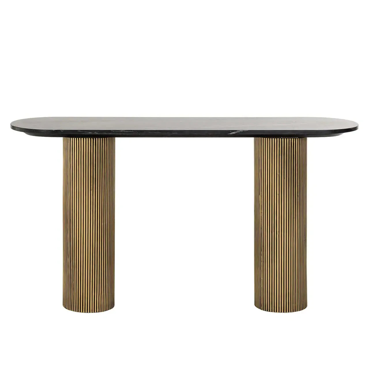 Konsole Dayton Richmond Interiors 70/130/35 cm melns/zelts - N1 Home