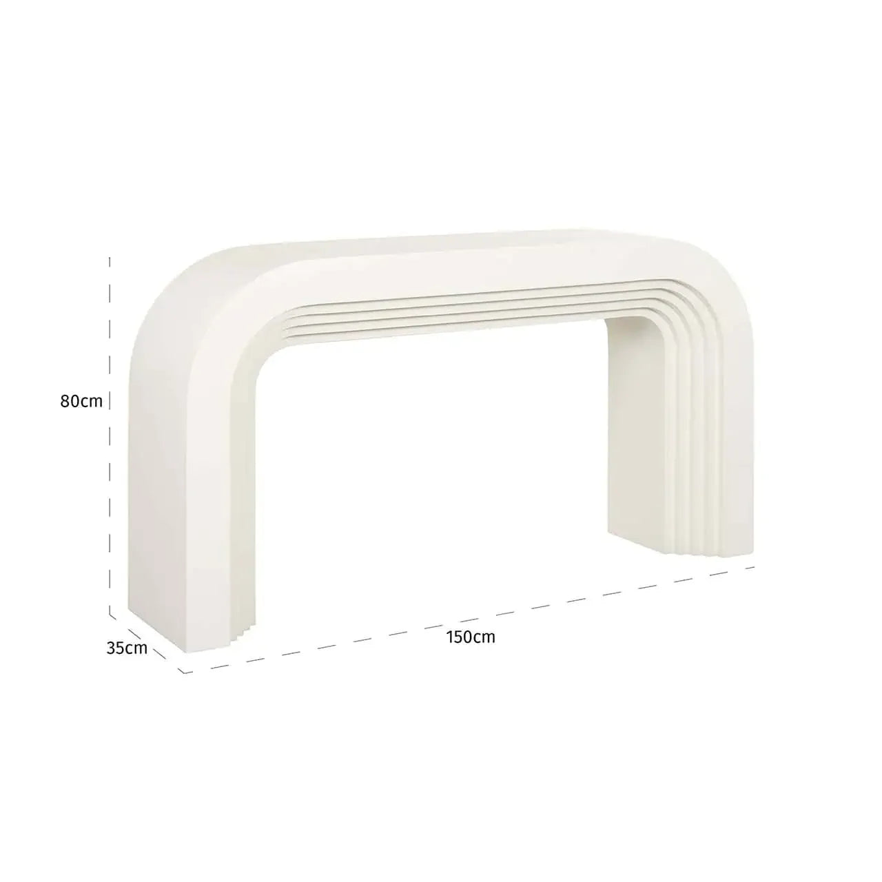 Konsole Rainbow Richmond Interiors 80/150/35 cm balts - N1 Home