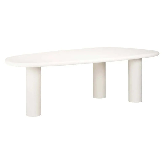 Galds Bloomstone white Richmond Interiors 76/235/120 cm balts - N1 Home