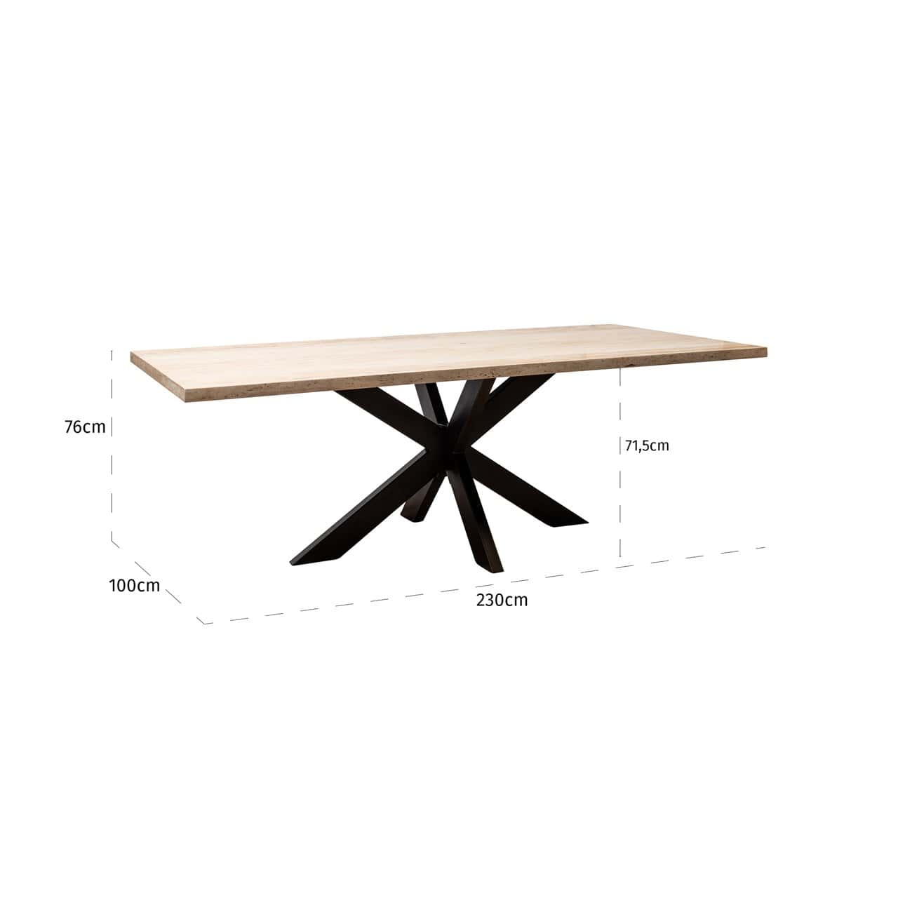 Galds Avalon Richmond Interiors 230/76/100 cm bronza