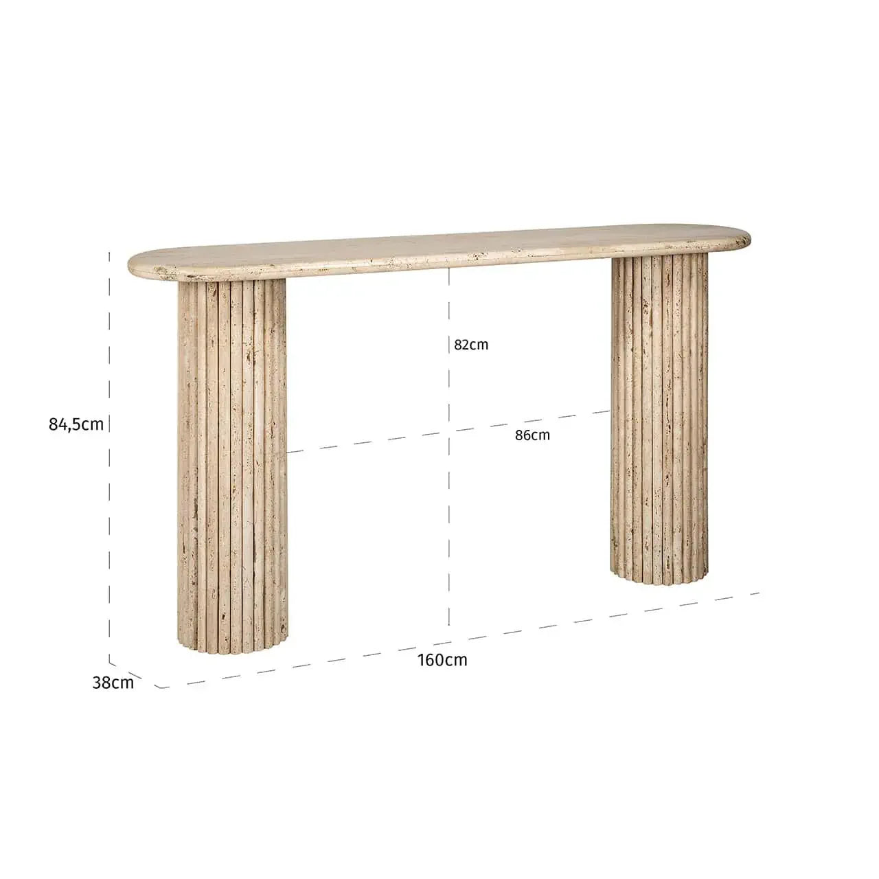 Konsole La Cantera Richmond Interiors 85/160/38 cm bēšs - N1 Home