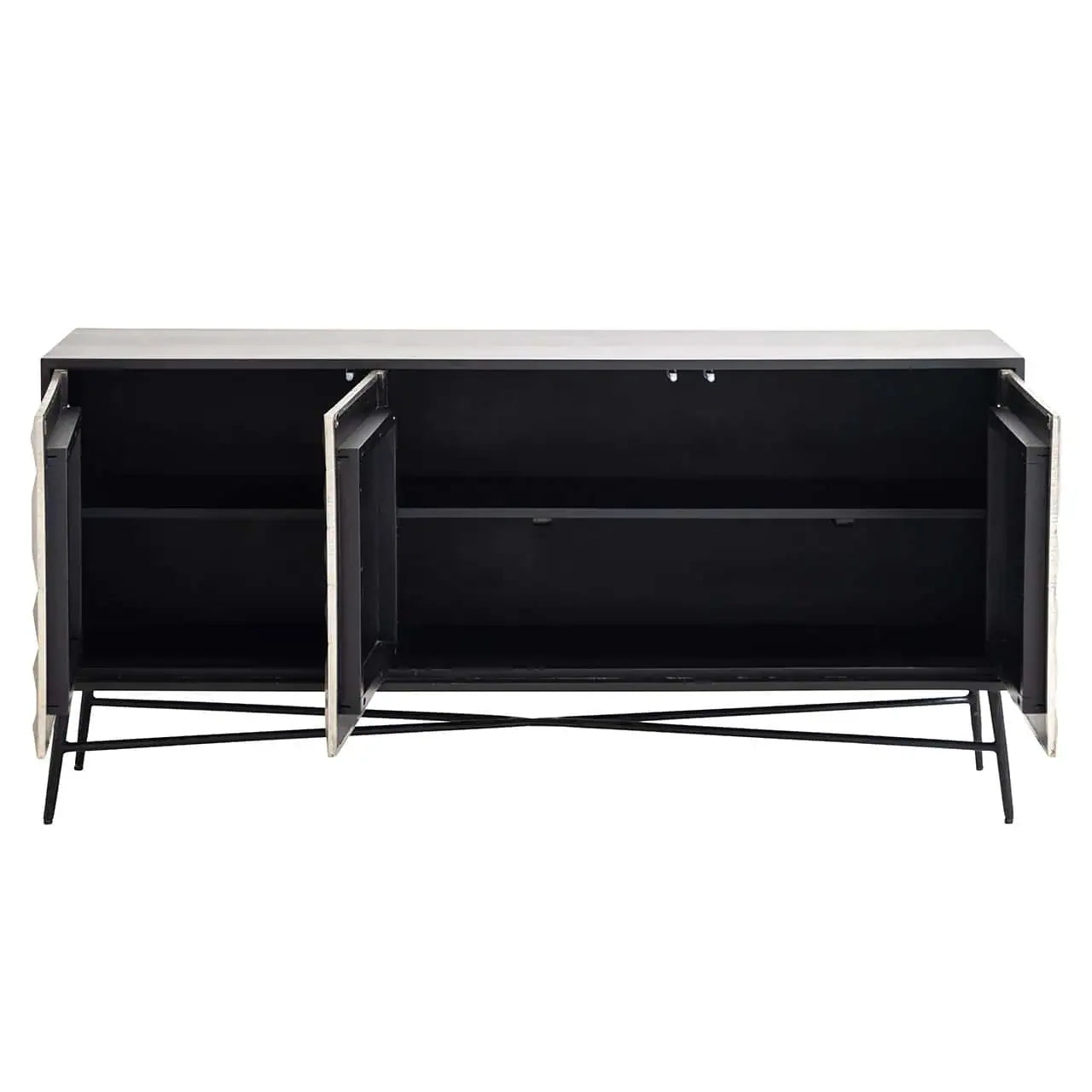 Kumode Tetro Richmond Interiors 77/160/40 cm sudrabs - N1 Home