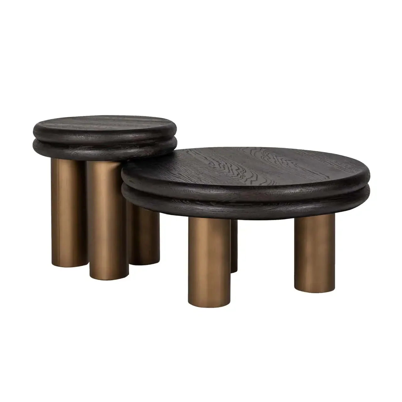 Kafijas galds Macaron black rustic Richmond Interiors 40/80/80 cm melns - N1 Home