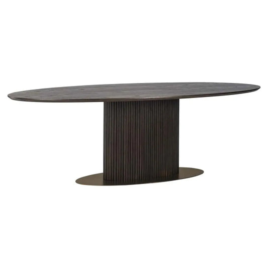 Galds Luxor brown oval Richmond Interiors 75/235/110 cm tumši brūns - N1 Home
