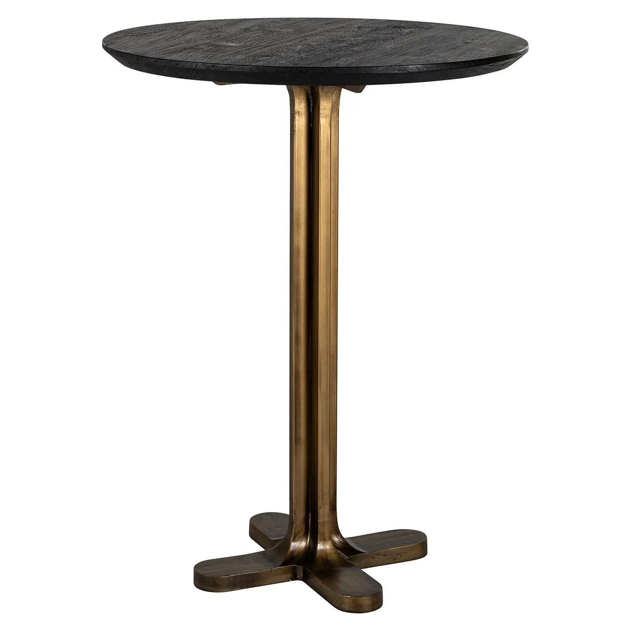 Bāra galds Revelin Richmond Interiors 106/81/81 cm melns/zelts - N1 Home