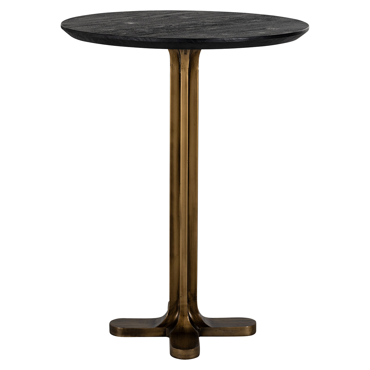 Bāra galds Revelin Richmond Interiors 106/81/81 cm melns/zelts - N1 Home