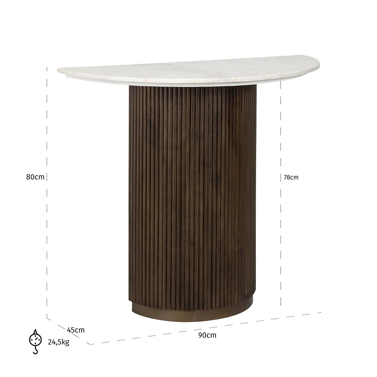 Konsole Mayfield Richmond Interiors 80/90/45 cm brns - N1 Home