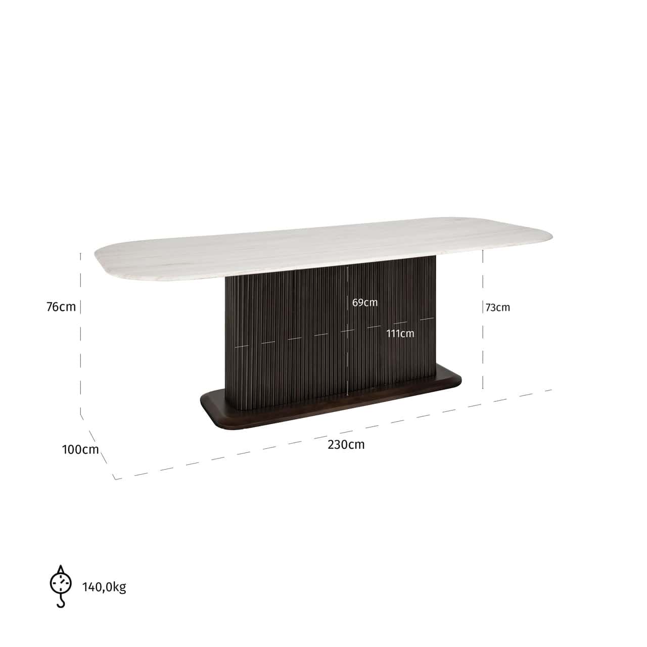 Galds Mayfield Richmond Interiors 230/76/100 cm brūns