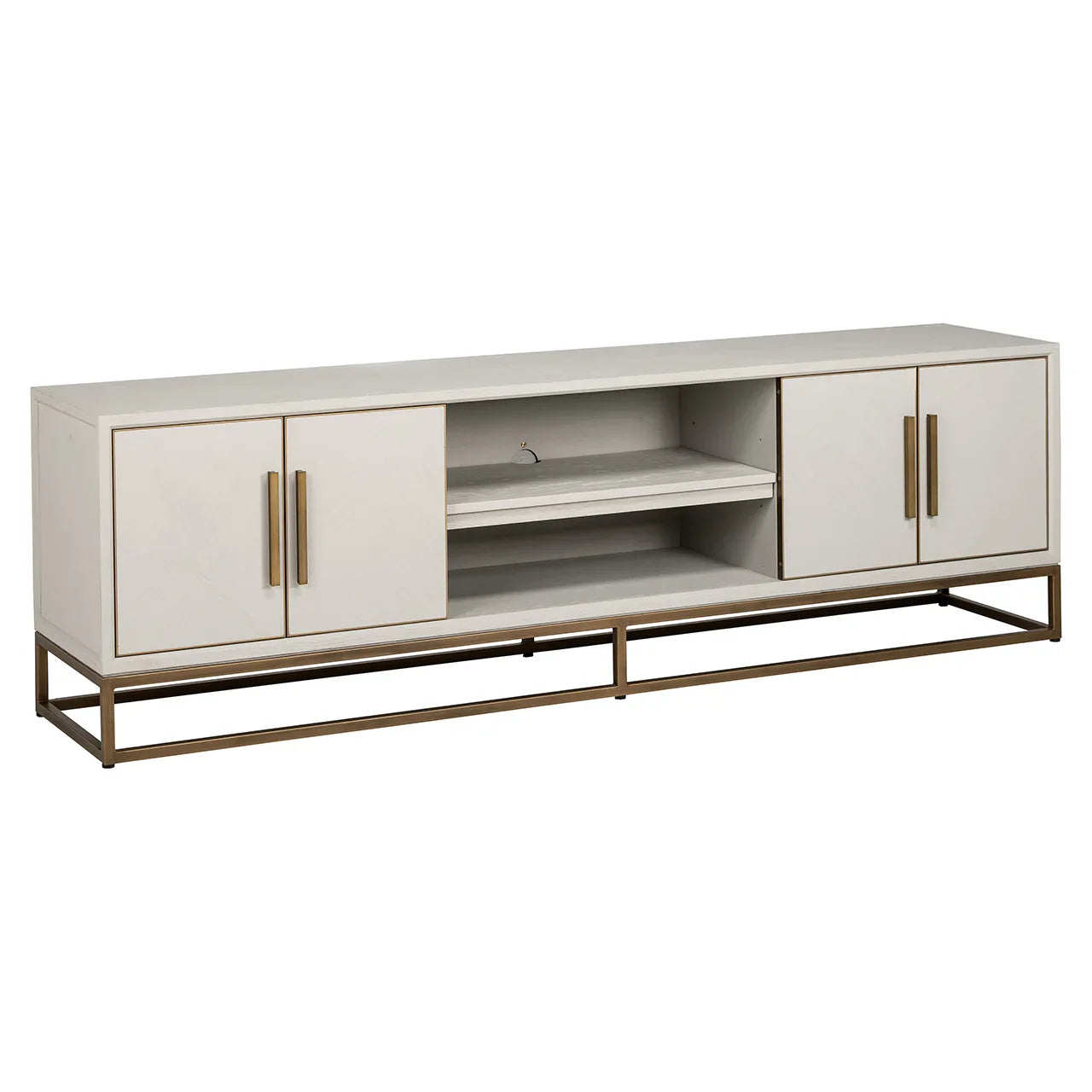 TV skapītis Whitebone misiņš 4 durvis 200 Richmond Interiors Verona pelēks - N1 Home