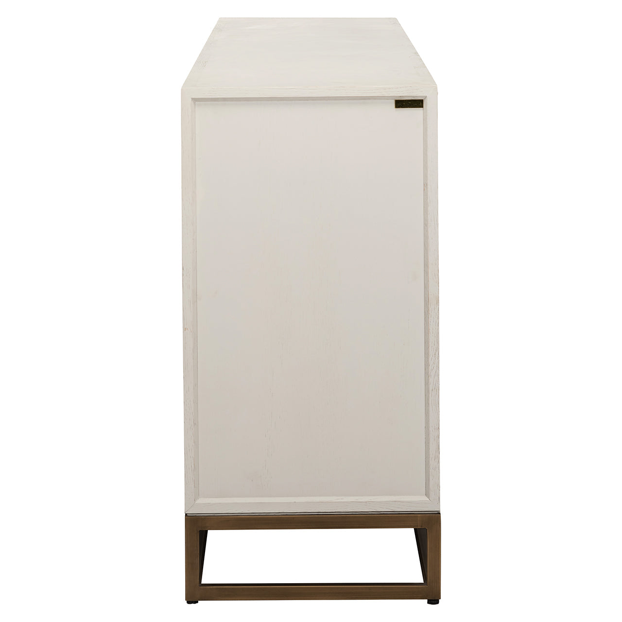 Kumode Whitebone misiņa 4 durvis  Richmond Interiors 91/225/47 cm Verona pelēks - N1 Home