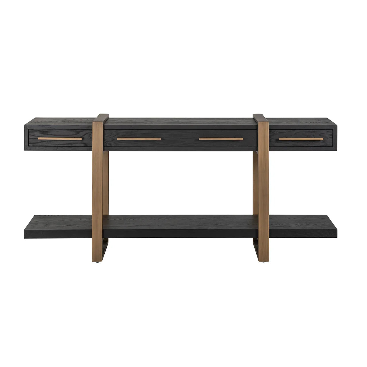 Konsole Cambon ar 3 atvilktnēm Richmond Interiors 80/180/45 cm tumša kafija - N1 Home