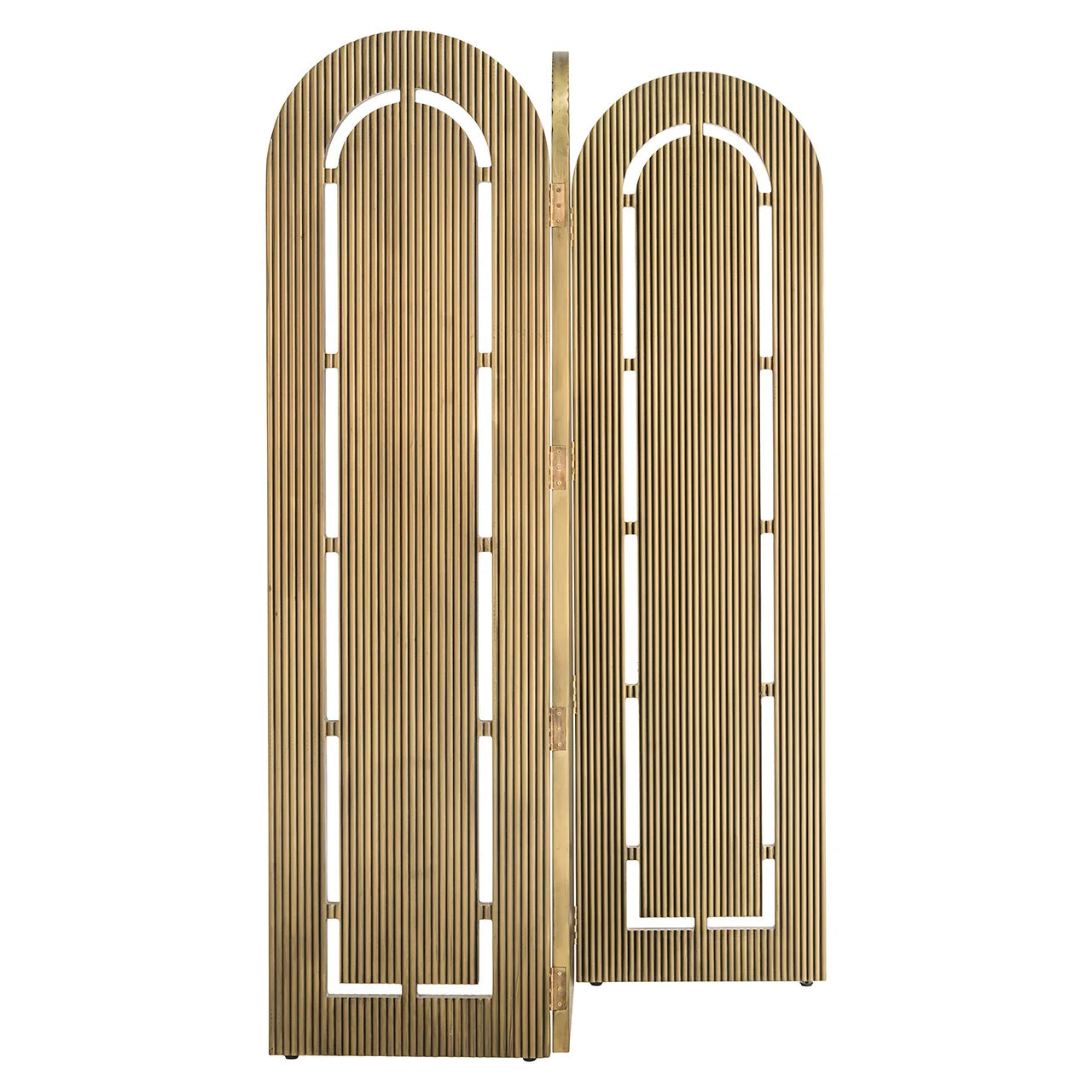 Telpas sadalītājs Macallen, misiņa apdare,  Rchmond Interiors 182/150/3 cm birstēts zelts - N1 Home