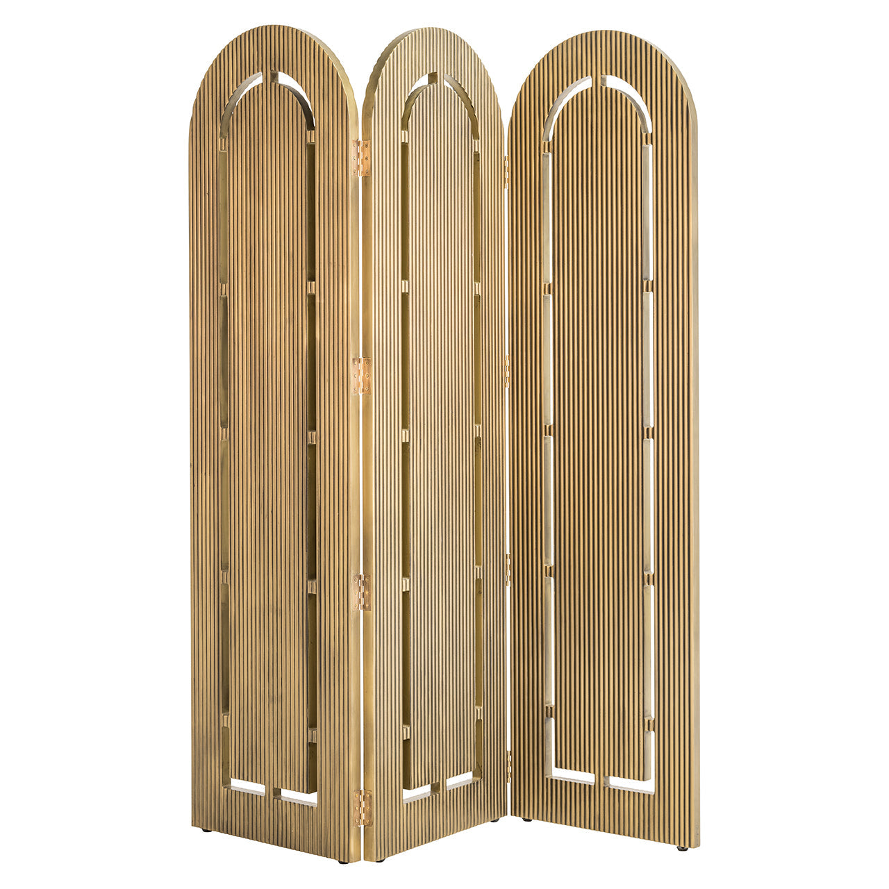 Telpas sadalītājs Macallen, misiņa apdare,  Rchmond Interiors 182/150/3 cm birstēts zelts - N1 Home