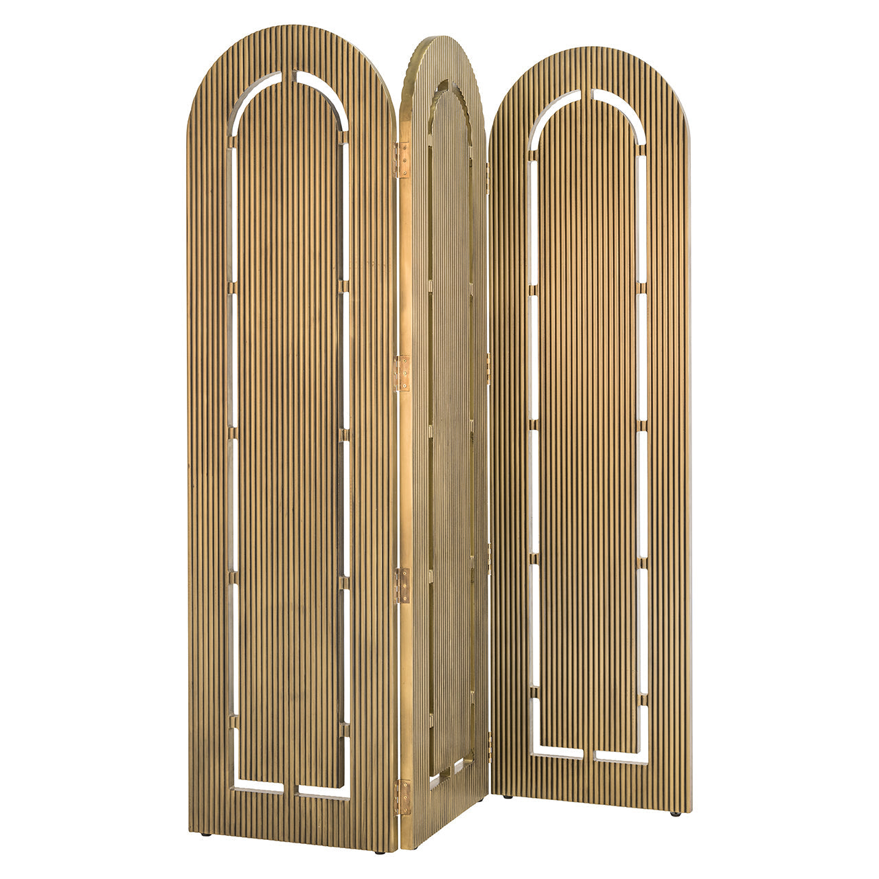 Telpas sadalītājs Macallen, misiņa apdare,  Rchmond Interiors 182/150/3 cm birstēts zelts - N1 Home