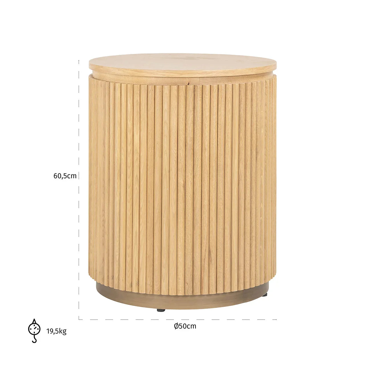 Galdiņš Belfort  Richmond Interiors 60/50/50 cm dabīgs ozols - N1 Home