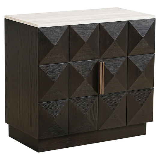 Kumode Claremont ar 2 durvīm Richmond Interiors 78/85/44 cm brūns - N1 Home