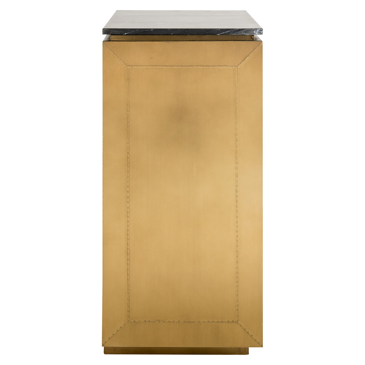 Kumode Finsbury ar 2 durvīm Richmond Interiors 101/86/48 cm melns/zelts - N1 Home