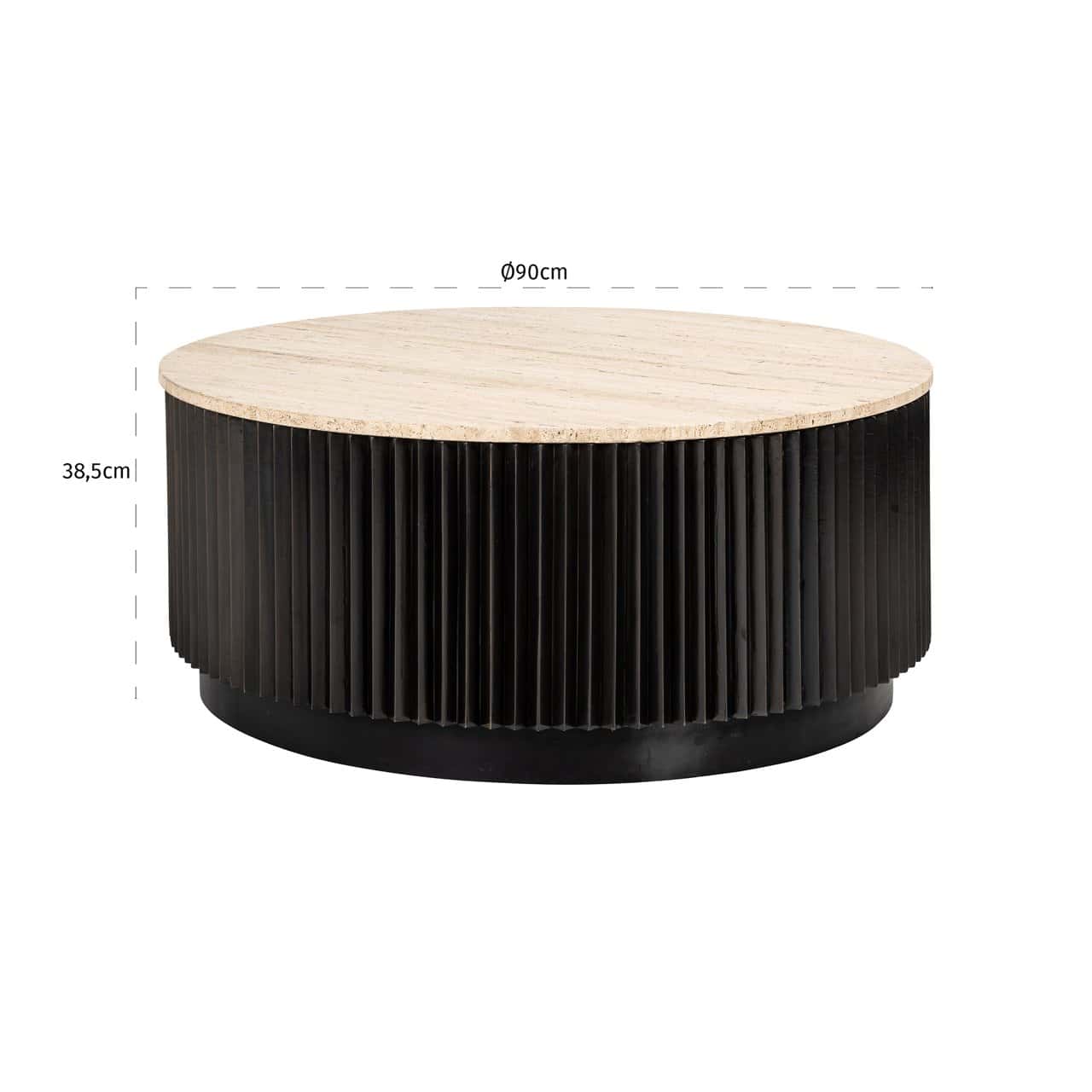 Kafijas galds Bloomstone Richmond Interiors 90/38/90 cm tumši brūns - N1 Home