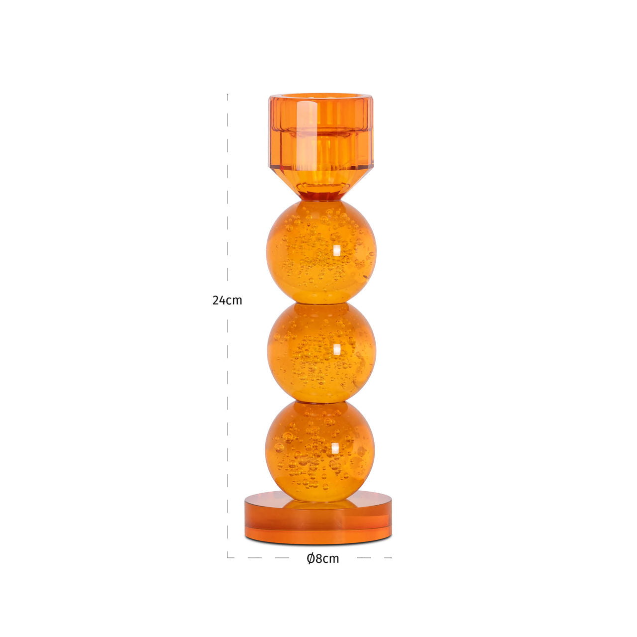 Svečturis Raylan orange small Richmond Interiors 24/8/8 cm oranža - N1 Home