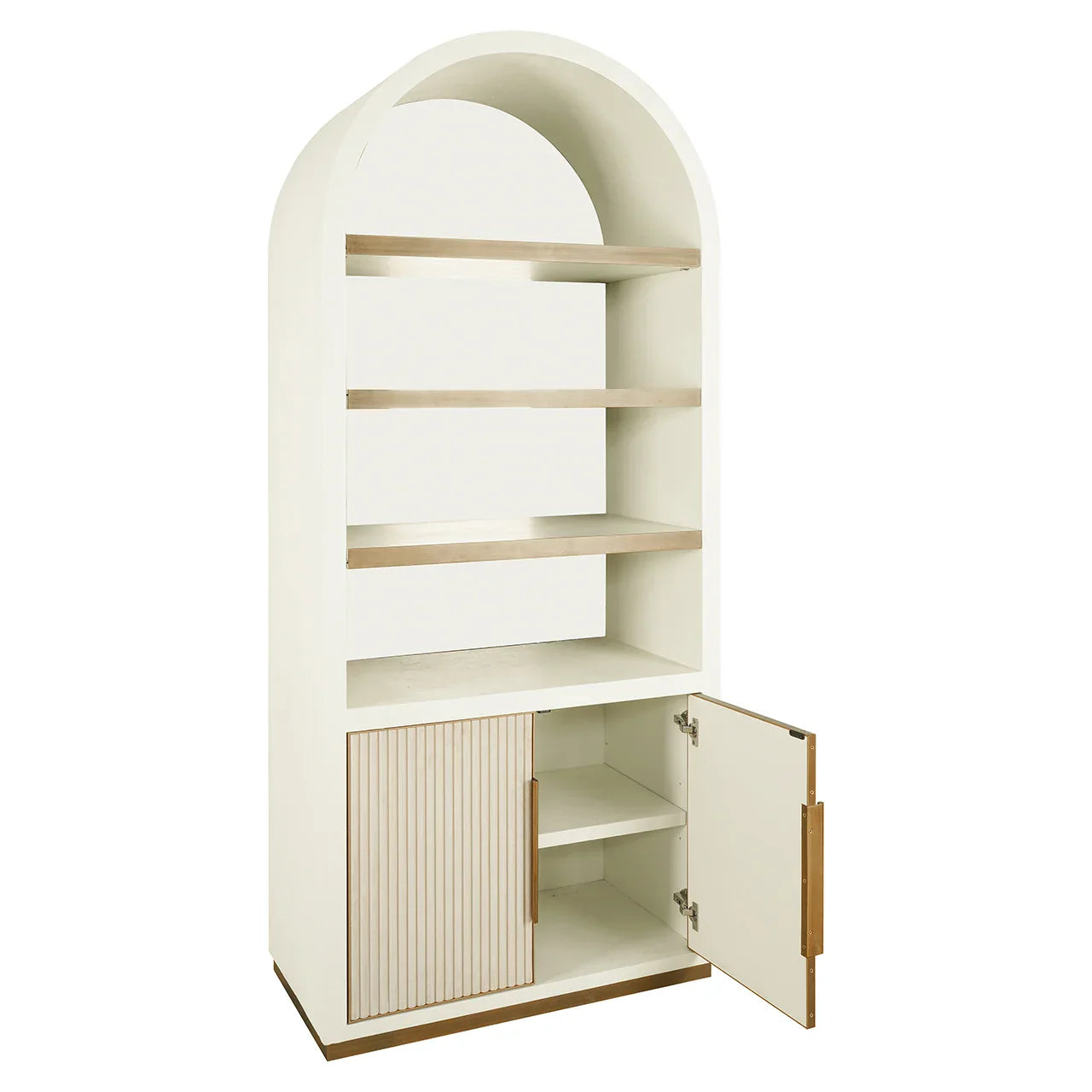 Vitrīna Tivoli ar arkveida virsmu, 2 durvīm, 3 plauktiem Richmond Interiors 210/90/45 cm balts - N1 Home