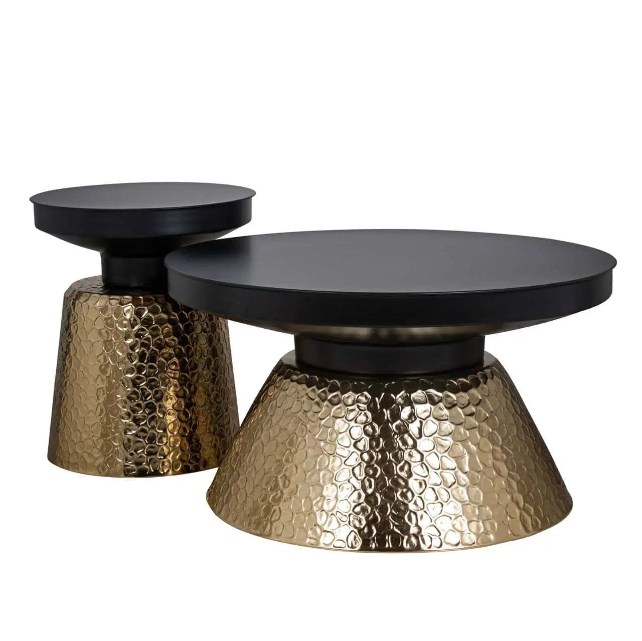 Kafijas galds Freddie black/gold Richmond Interiors 44/76/76 cm melns/zelts - N1 Home