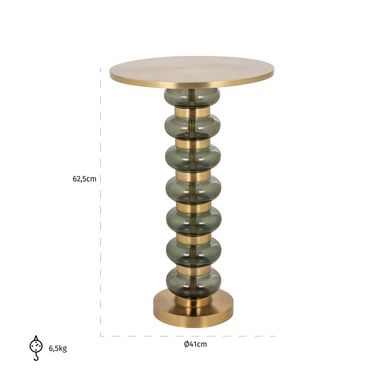 Kafijas galds Bowiene Richmond Interiors 41/62/41 cm zaļs