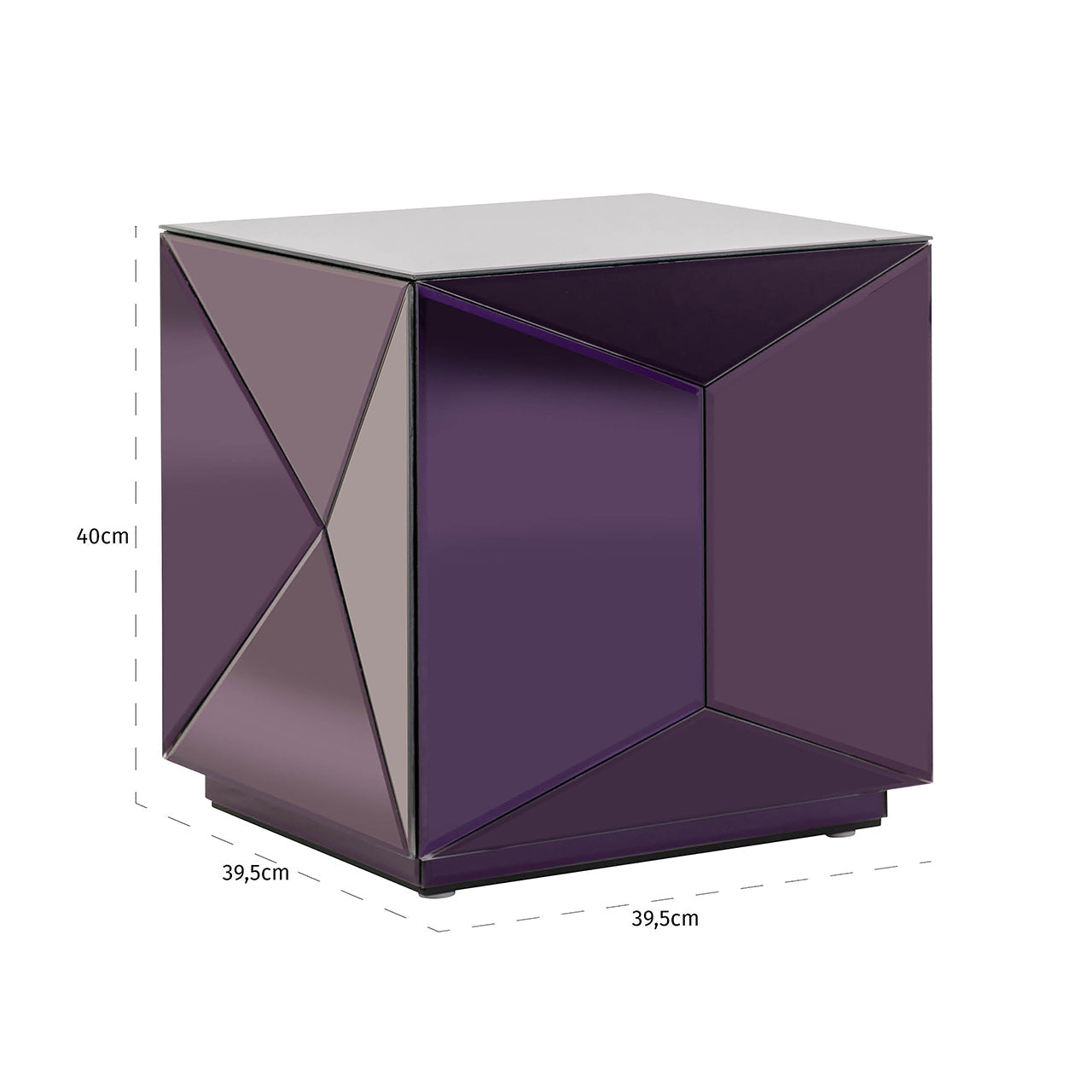 Galdiņš ar spoguli Shifra Richmond Interiors 40/39/39 cm purple - N1 Home