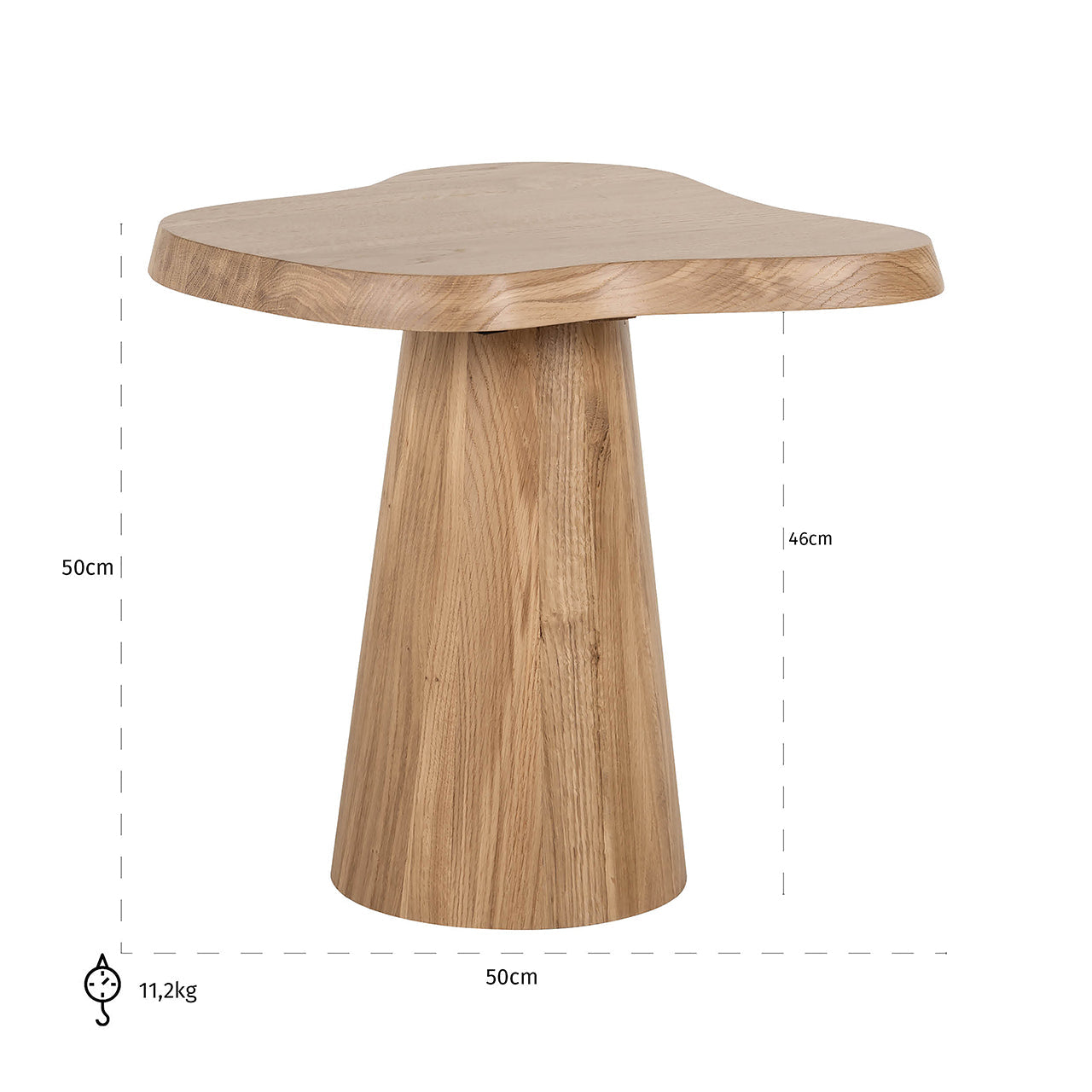 Galdiņš Riva Richmond Interiors 50/50/50 cm Dabīgs ozols - N1 Home