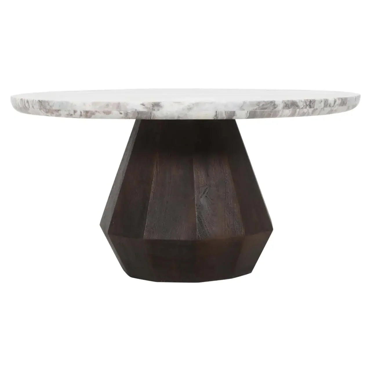 Kafijas galds Oberoy brown Richmond Interiors 41/80/80 cm marmors/melns - N1 Home
