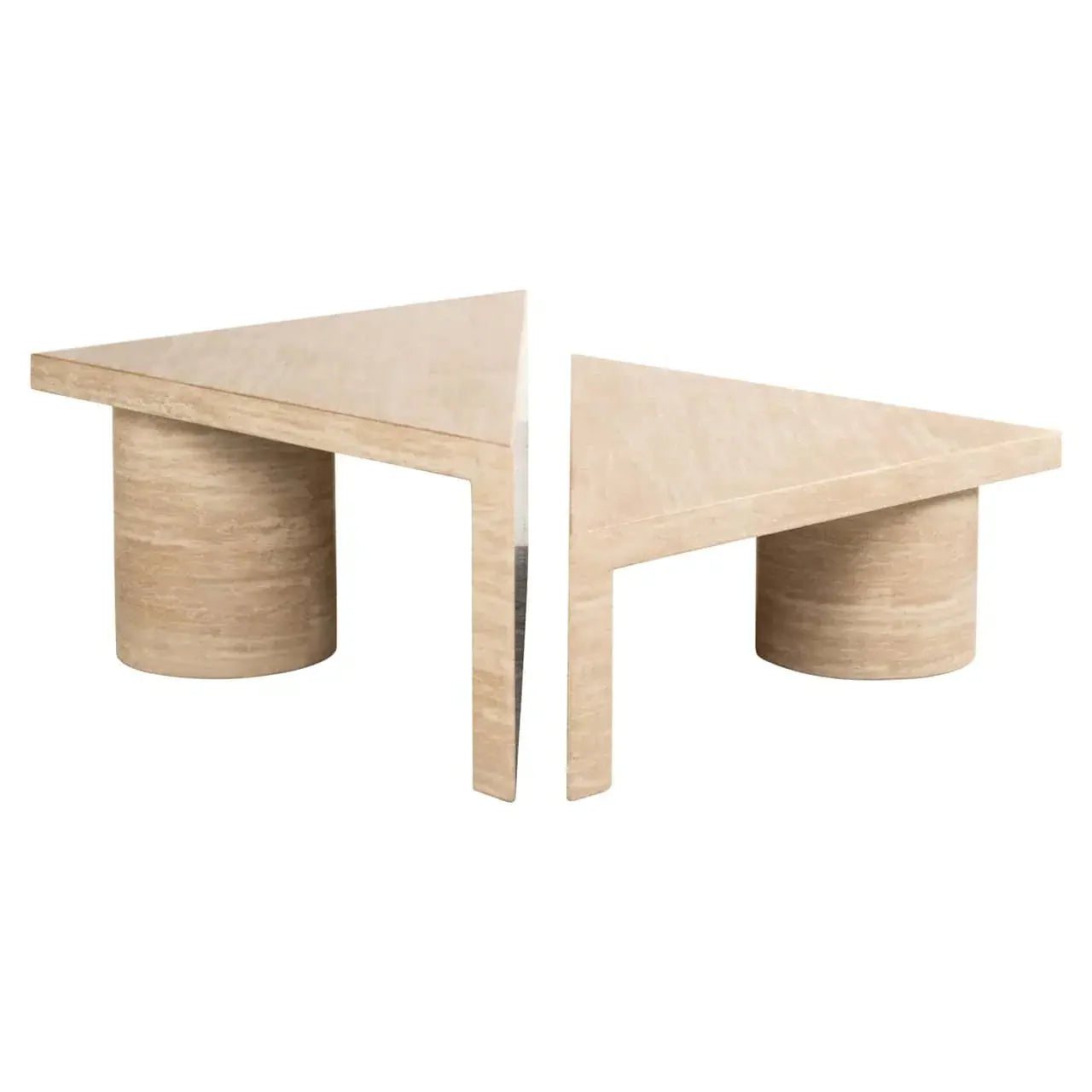 Kafijas galds Fictus beige (Set of 2) Richmond Interiors 40/91/91 cm bēšs - N1 Home
