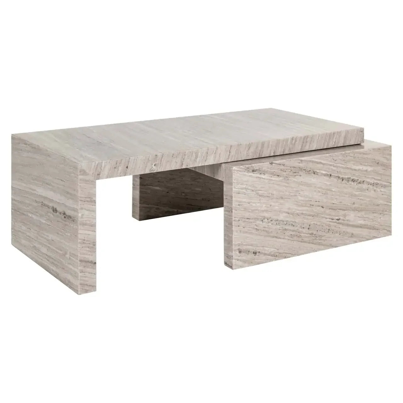 Kafijas galds Novaz sand (Set of 2) Richmond Interiors 45/130/60 cm smiltis - N1 Home