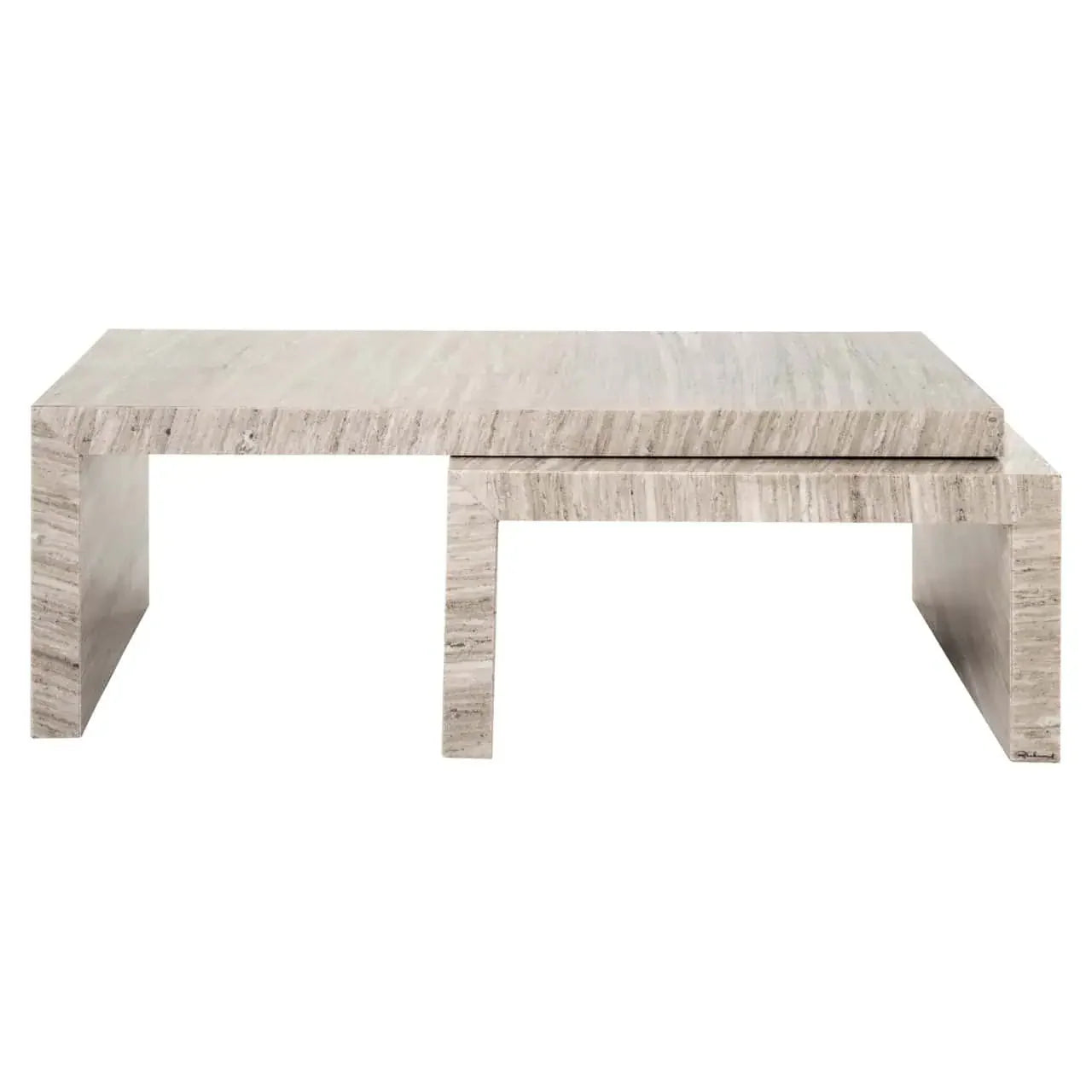 Kafijas galds Novaz sand (Set of 2) Richmond Interiors 45/130/60 cm smiltis - N1 Home