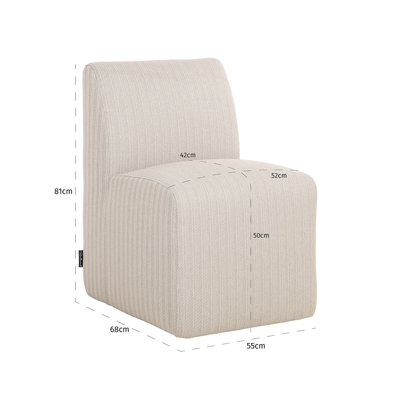 Āra ēdamistabas krēsls Riva Richmond Interiors 81/55/68 cm 22080 Beige - N1 Home
