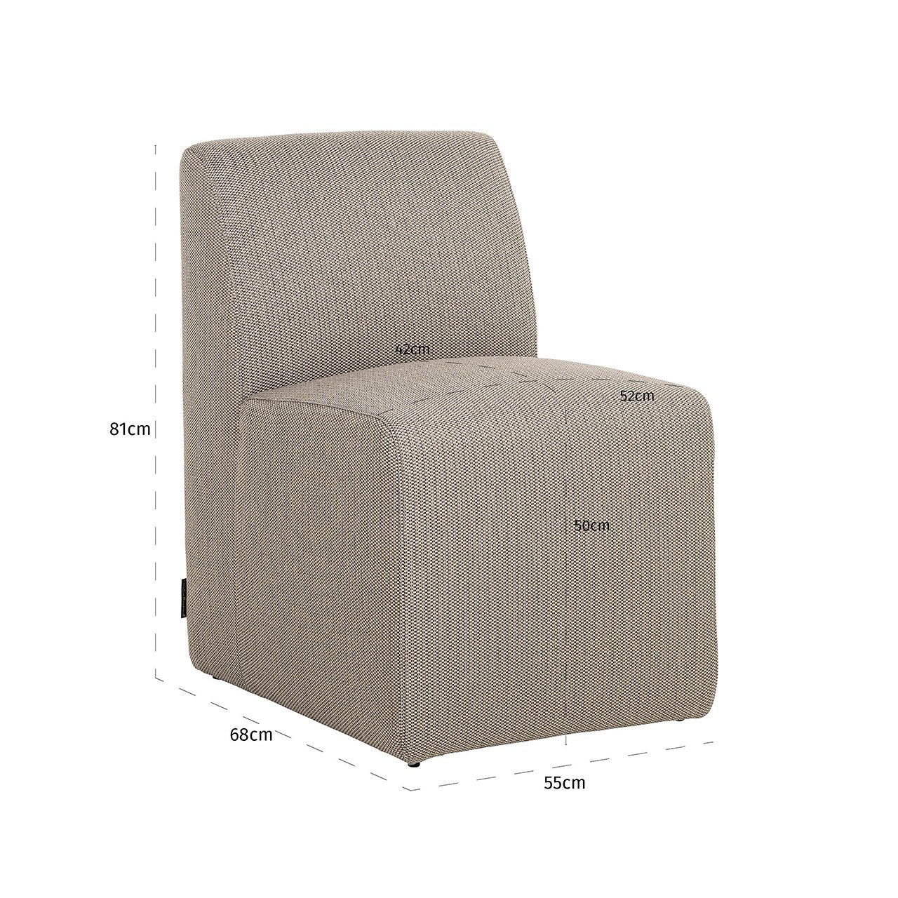 Āra ēdamistabas krēsls Riva Richmond Interiors 81/55/68 cm 22085 Taupe - N1 Home