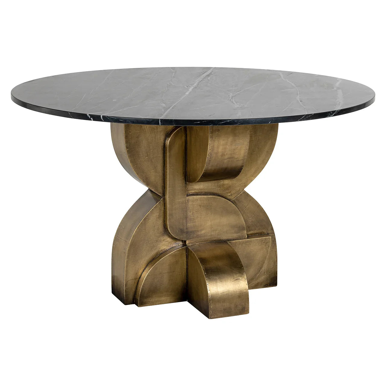 Ēdamgalds Maddox Richmond Interiors 76/130/130 cm zelts/melns - N1 Home