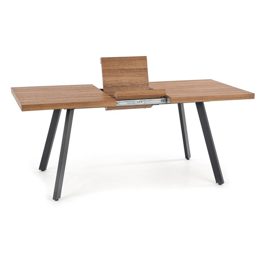 BL galds, riekstkoks, rāmis melns 140-180/85/76 cm - N1 Home