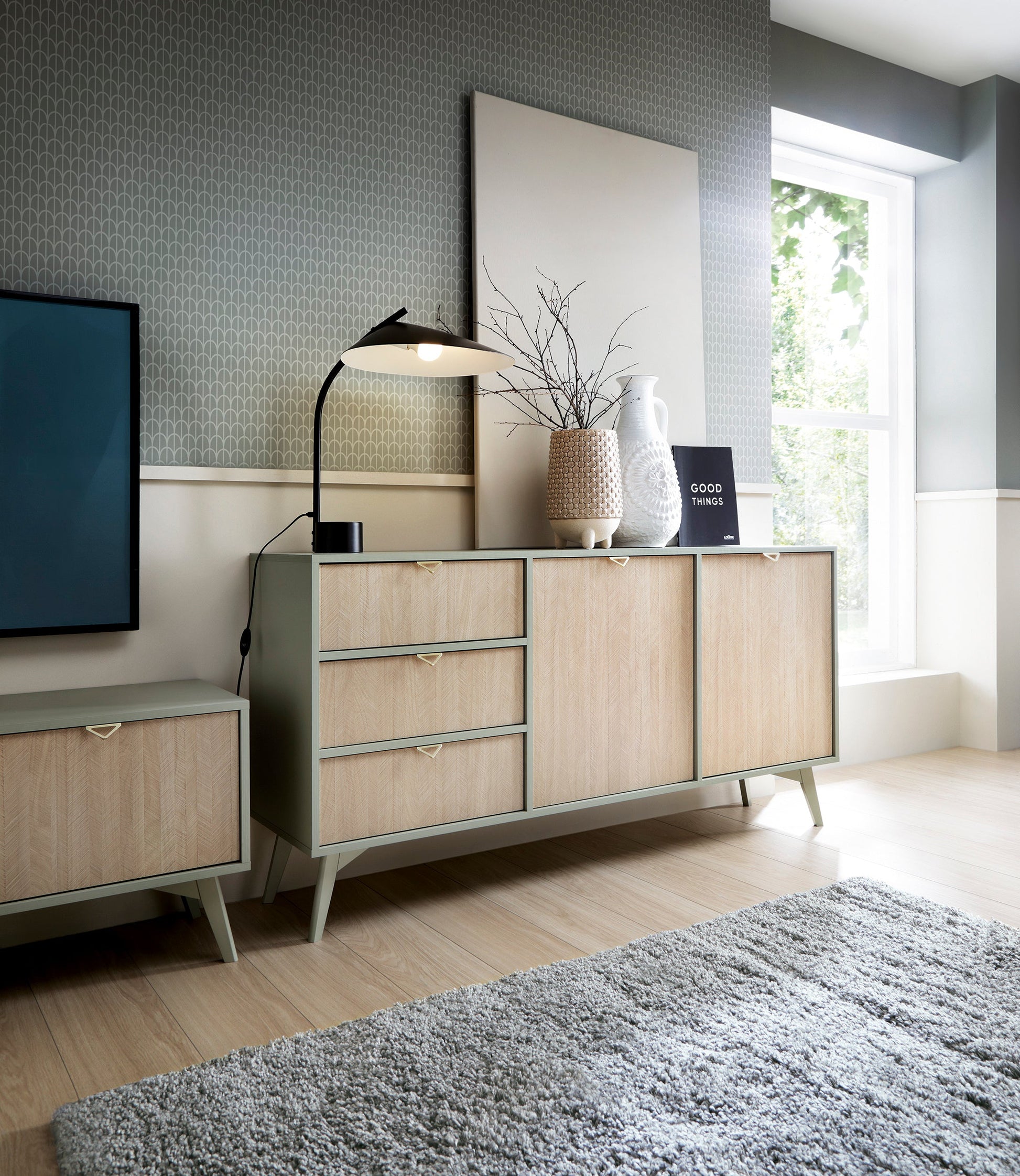 Kumode FIORD 158/80/38 cm eikalipts - N1 Home