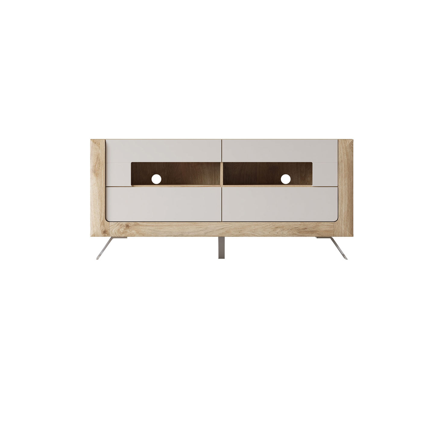 TV skapis Kavasari 161/48/73 cm Hamilton ozols/kašmirs