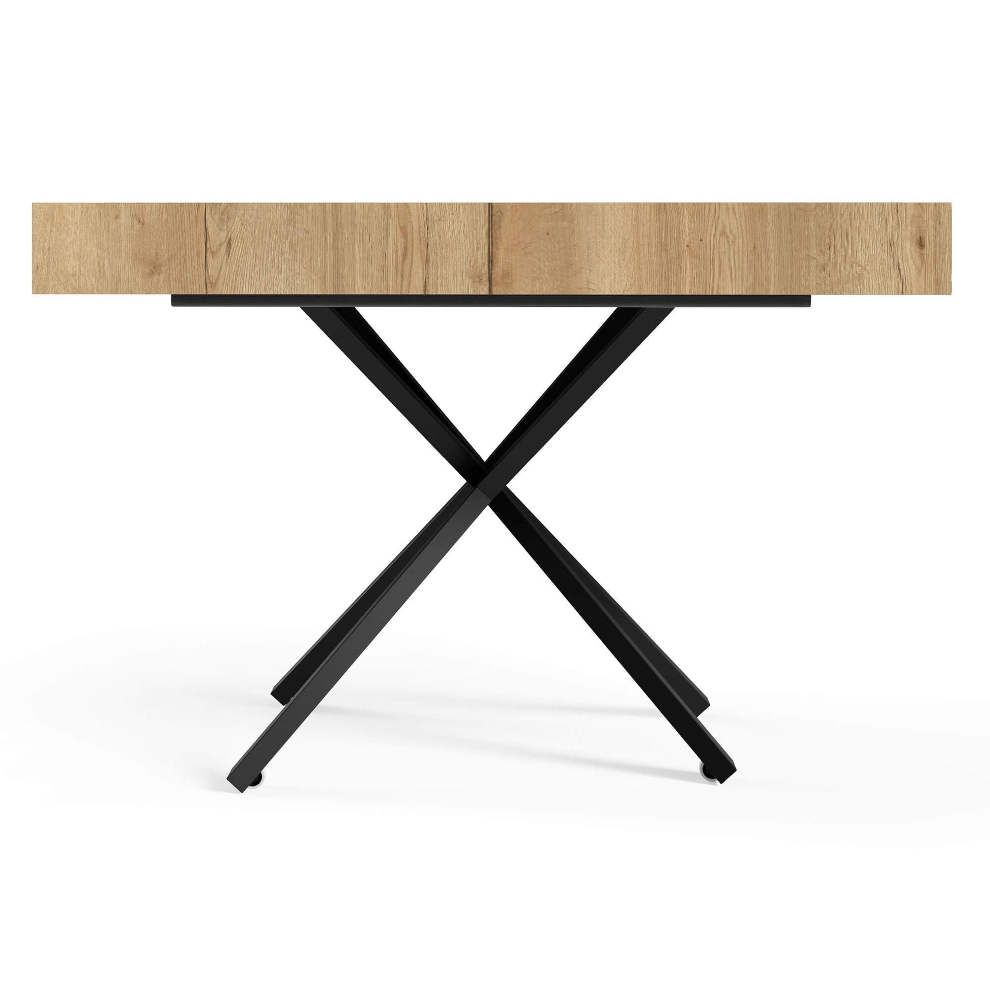 Galds Tiks X 27-80/120-200/80 cm melns Pietra Grigio/zelts - N1 Home