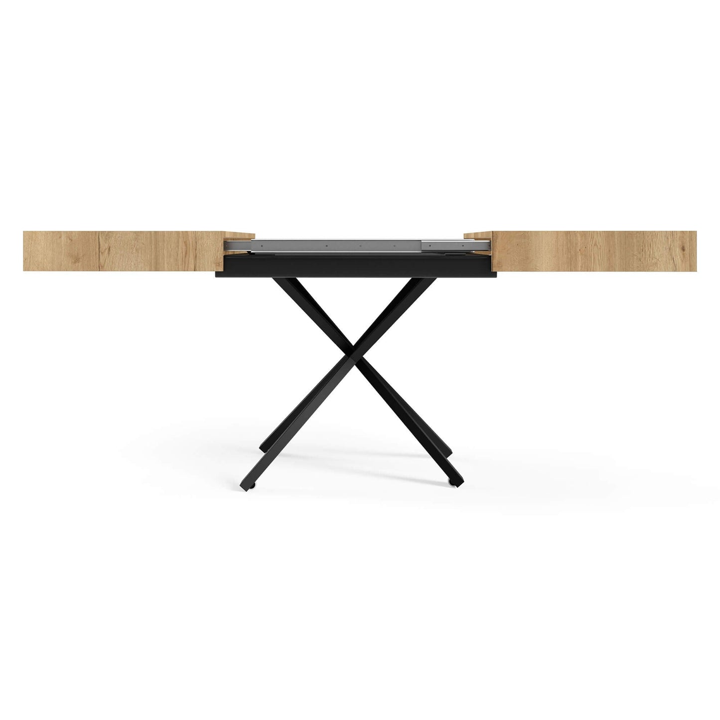 Galds Tiks X 27-80/120-200/80 cm melns Pietra Grigio/zelts - N1 Home