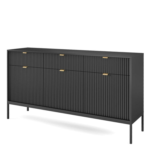 NV kumode melna 154x39x83 cm