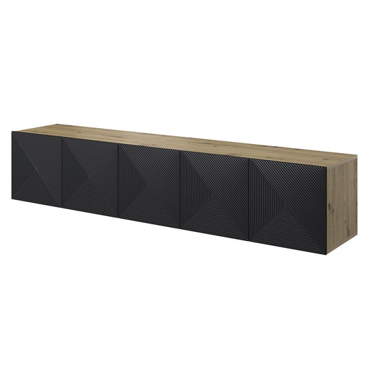OSLO RTV kumode 200/40/40 melns/dabīgs