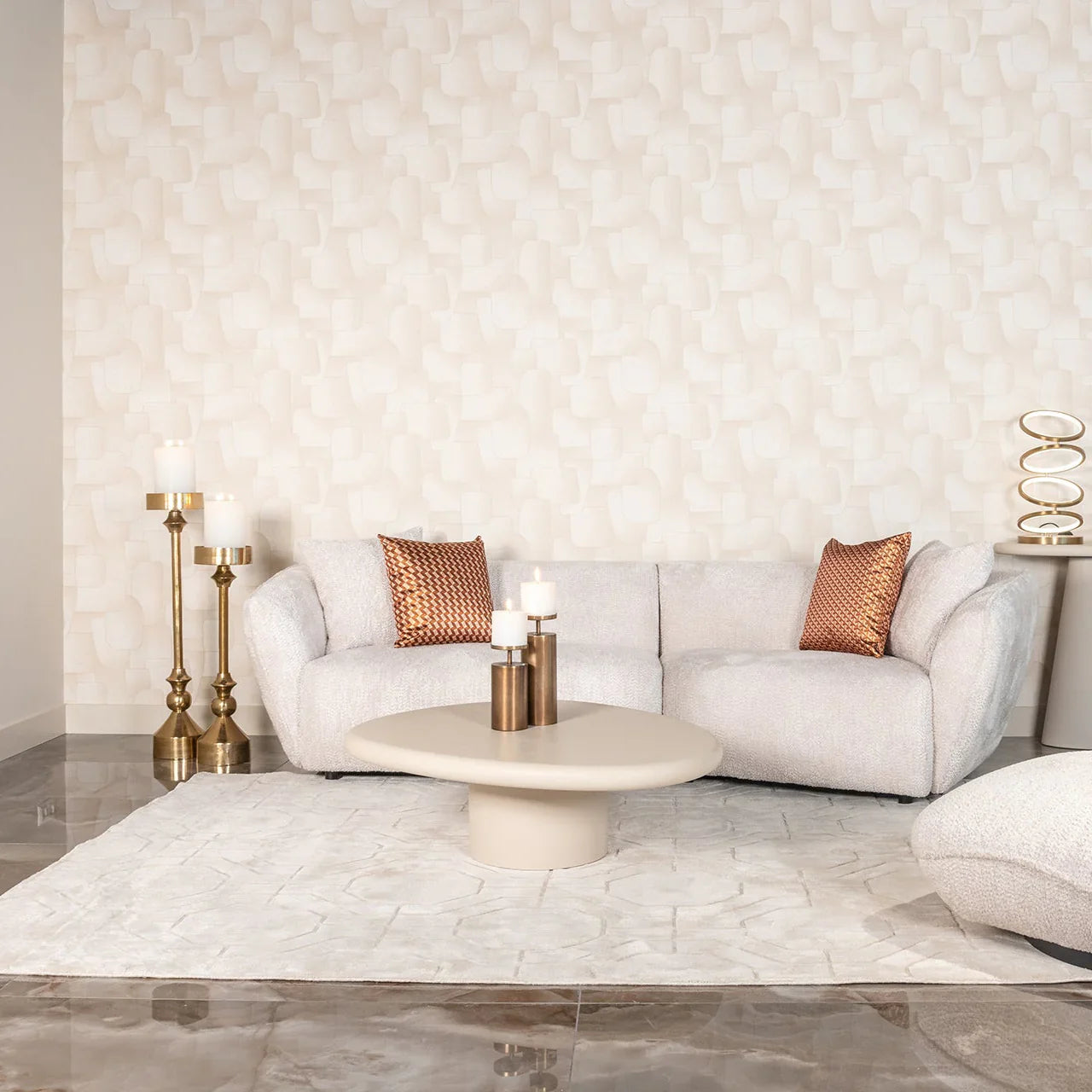 Paklājs Flynn ivory Richmond Interiors 200/300; 300/400 cm krēms - N1 Home