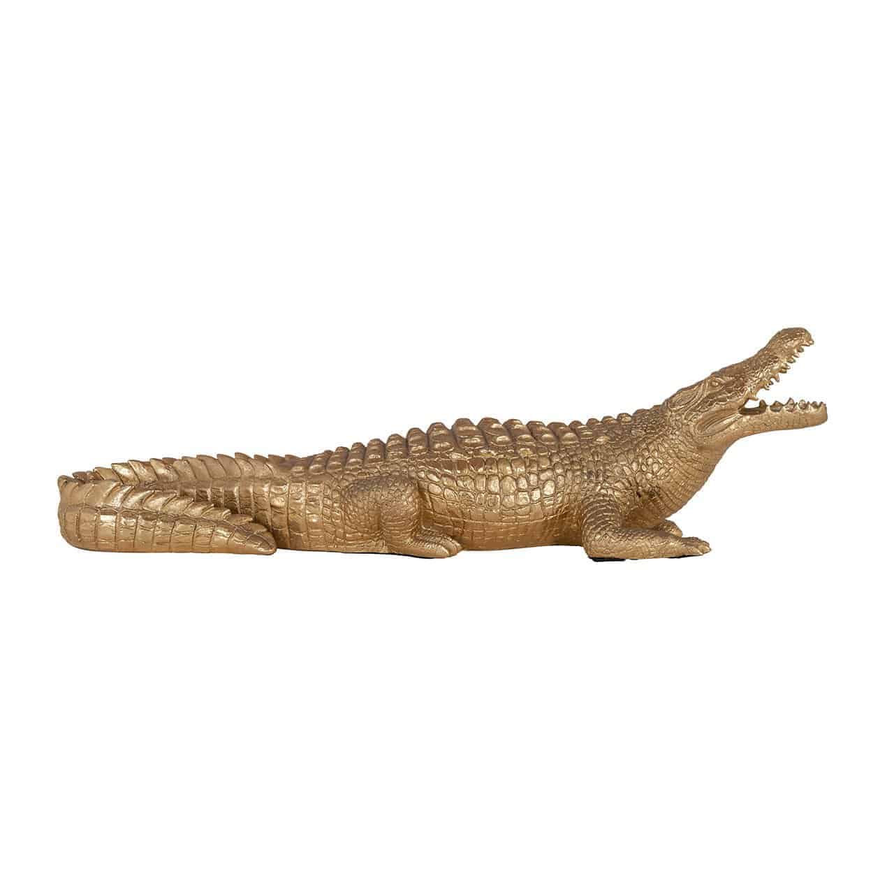 Dekoratīvs priekšmets Richmond Interiors Krokodils 18/62/19 cm zelts - N1 Home