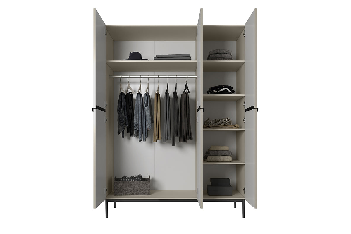 Skapis AUSTIN melns 150/220/62 kašmirs - N1 Home