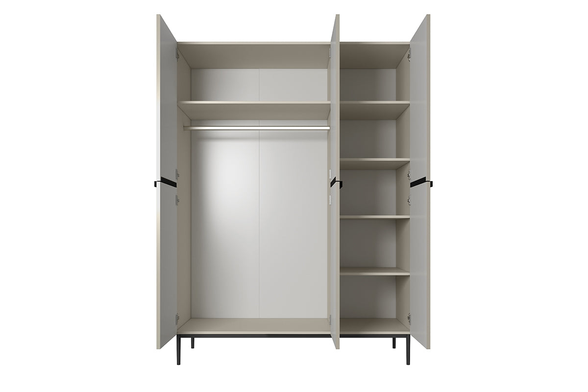 Skapis AUSTIN melns 150/220/62 kašmirs - N1 Home