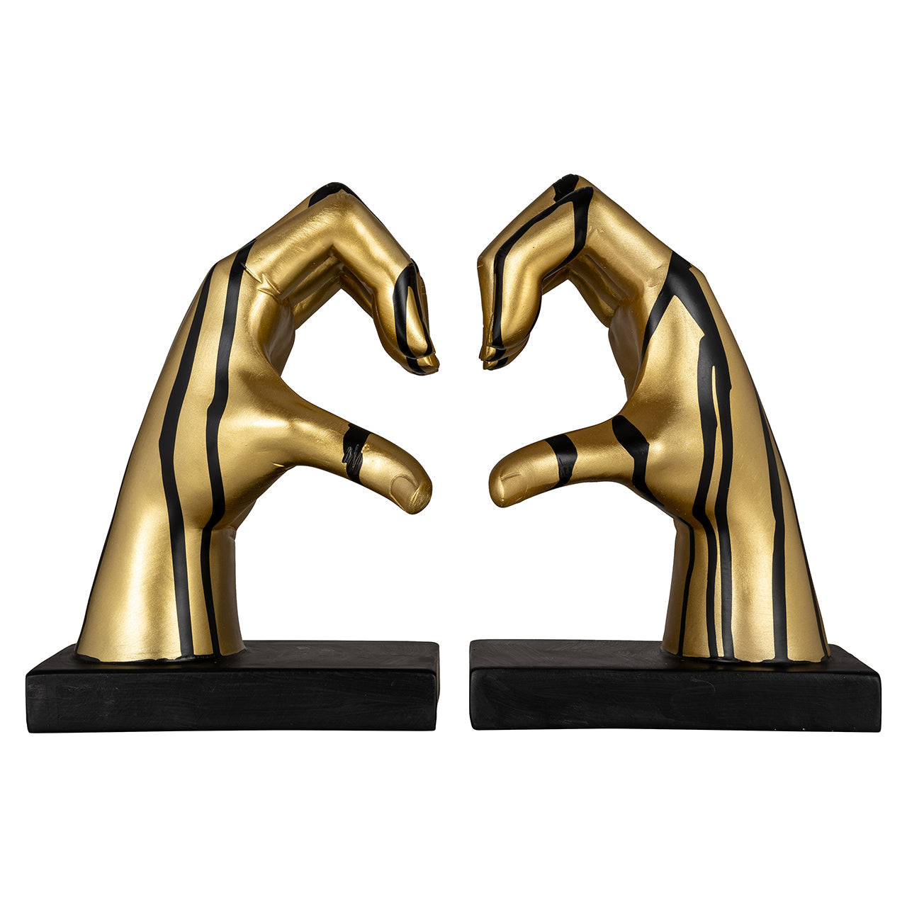 Grāmatu stendi Love  Richmond Interiors 23/33/11 cm melns/zelts - N1 Home