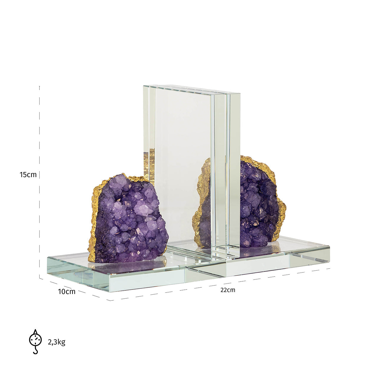 Grāmatu stendi Agate Richmond Interiors 15/22/10 cm ahāts - N1 Home